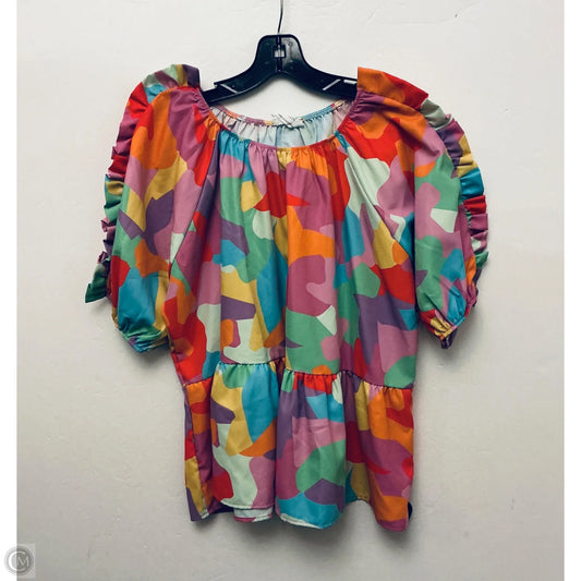 Top Short Sleeve By Fantastic Fawn In Multi-colored, Size: L