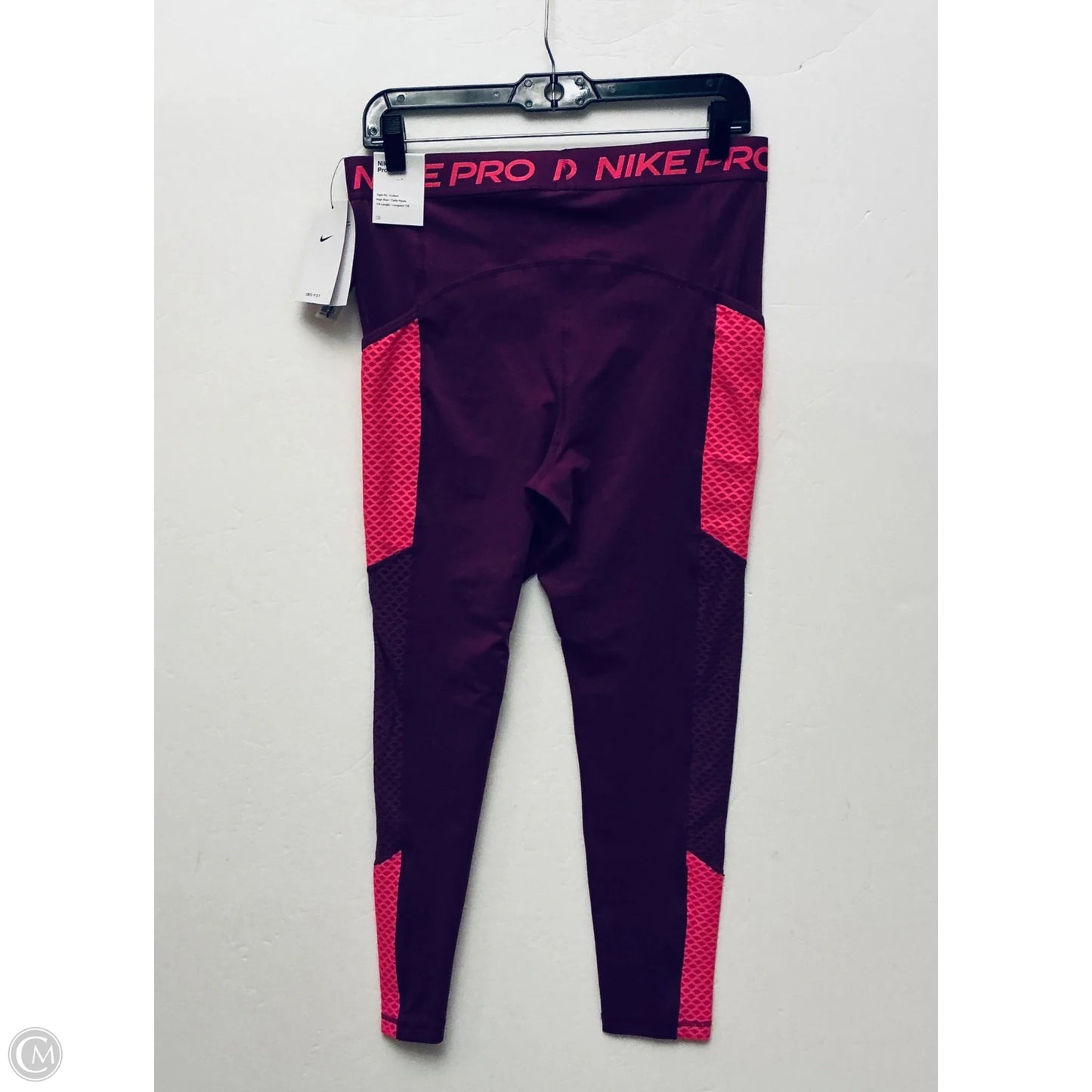 Athletic Leggings By Nike Apparel In Purple, Size: L