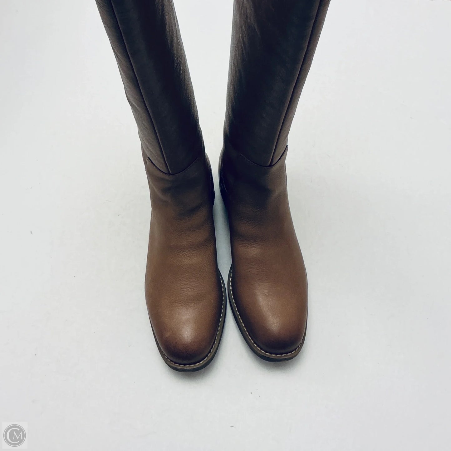 Boots Leather By Franco Sarto In Brown, Size: 9