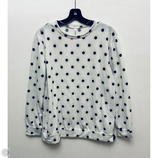 Top Long Sleeve Basic By Clothes Mentor In Polkadot Pattern, Size: L