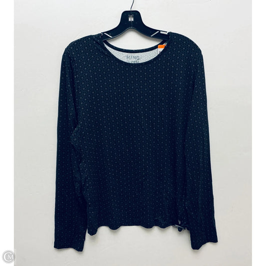 Athletic Top Long Sleeve Crewneck By Hang Ten In Black, Size: Xxl