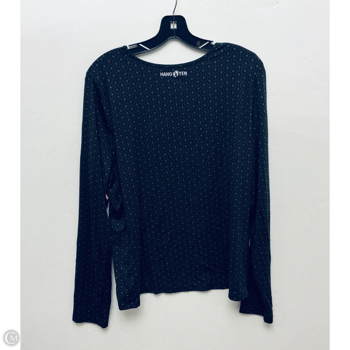 Athletic Top Long Sleeve Crewneck By Hang Ten In Black, Size: Xxl