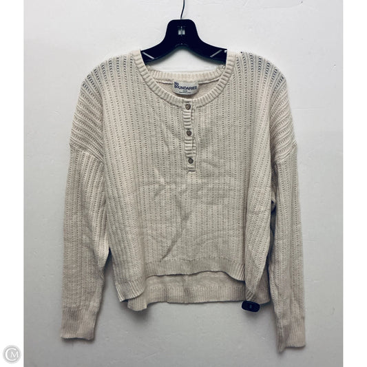 Top Long Sleeve By No Boundaries In Cream, Size: M