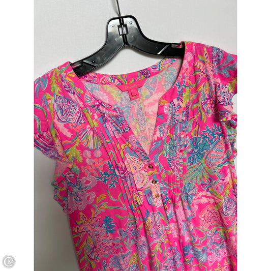 Dress Designer By Lilly Pulitzer In Floral Print, Size: L