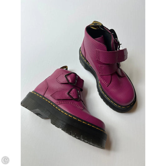 Boots Combat By Dr Martens In Pink & Purple, Size: 7