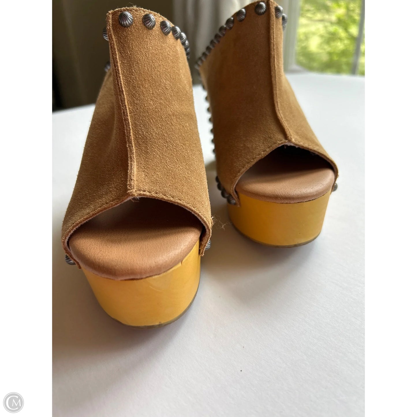 Sandals Heels Platform By Dingo In Brown, Size: 5.5