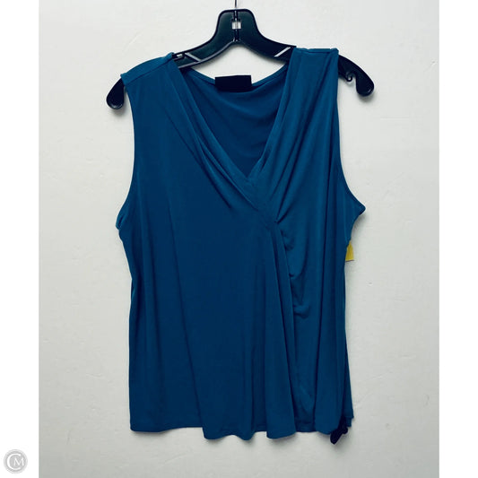 Top Sleeveless By Lane Bryant In Blue , Size: Xl