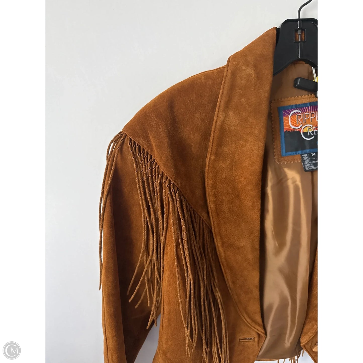 Jacket Leather By Clothes Mentor In Brown, Size: M