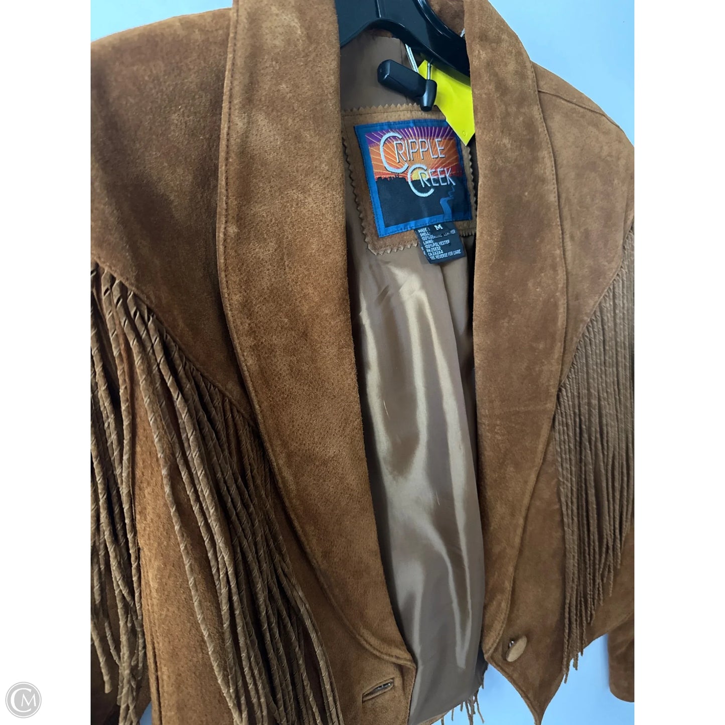 Jacket Leather By Clothes Mentor In Brown, Size: M