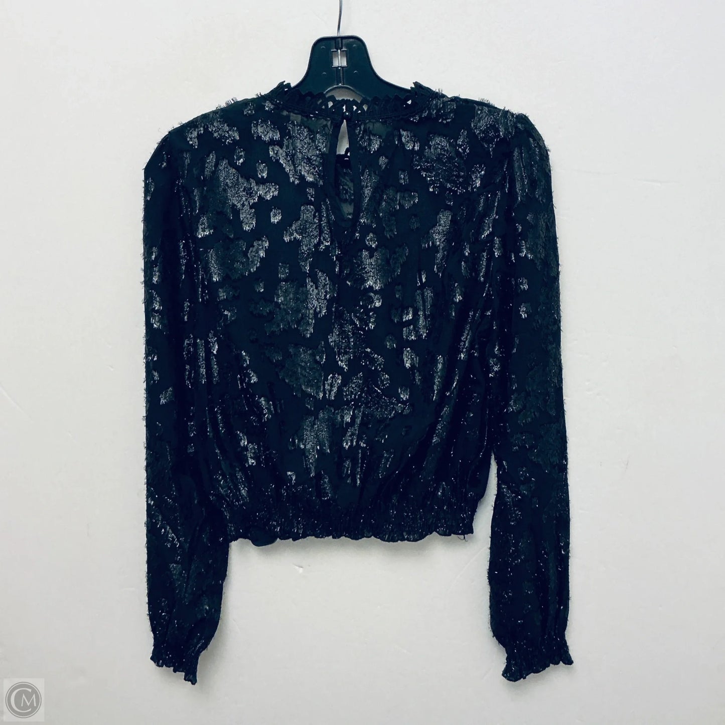 Top Long Sleeve By Peach In Black, Size: L