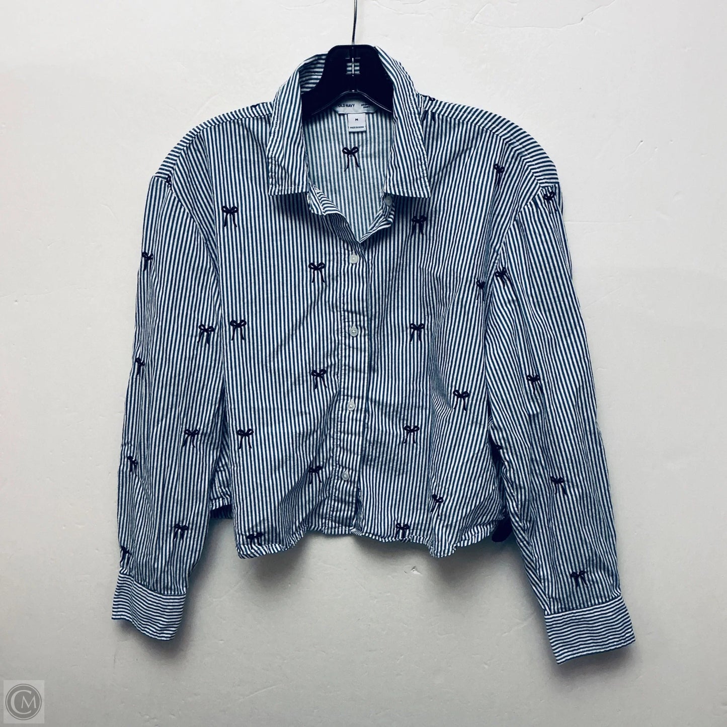 Top Long Sleeve By Old Navy In Striped Pattern, Size: M