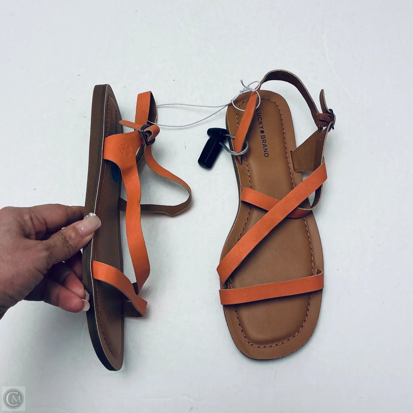 Sandals Flats By Lucky Brand In Orange Size: 10