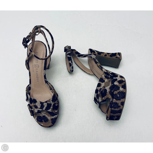 Sandals Heels Block By Chinese Laundry In Animal Print, Size: 7