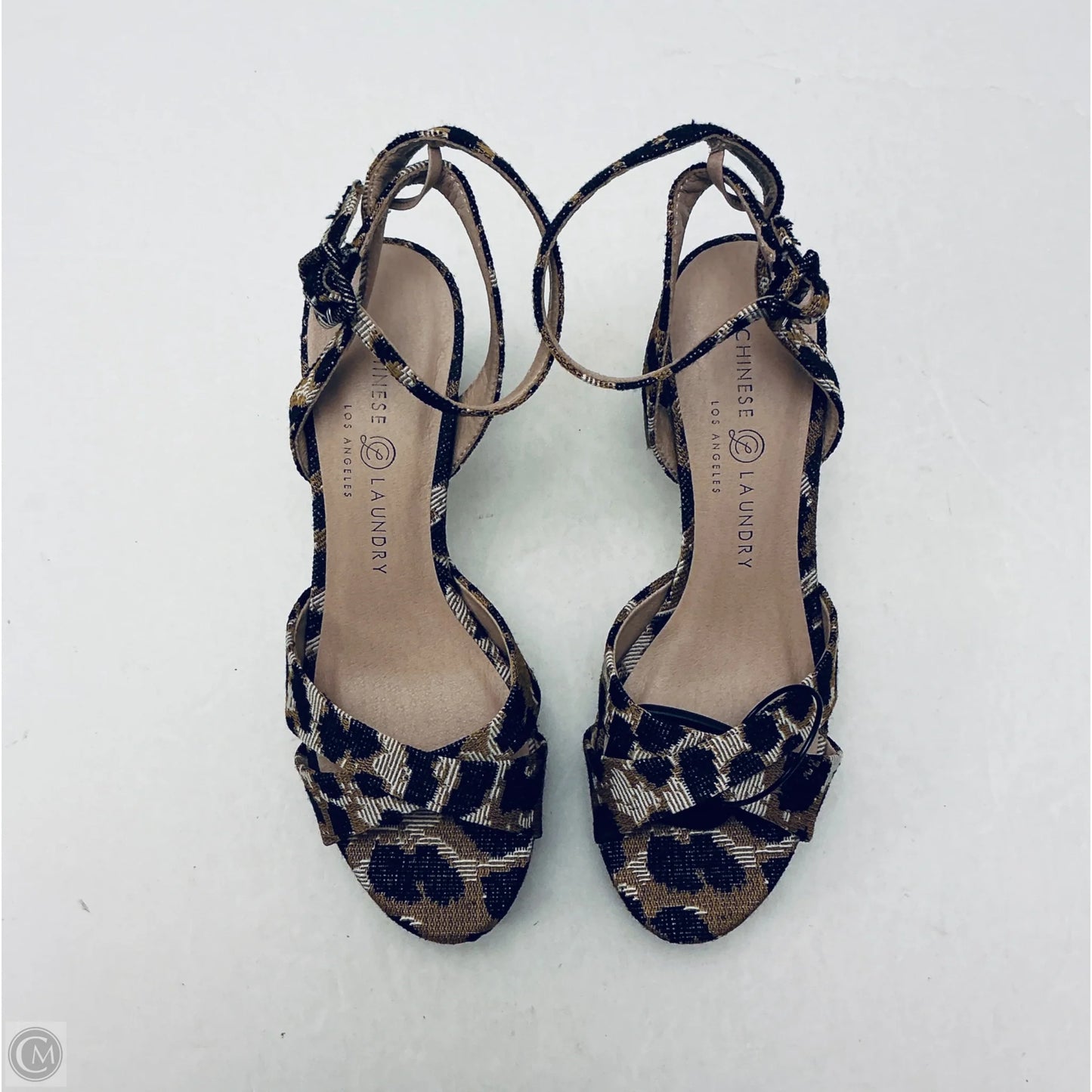 Sandals Heels Block By Chinese Laundry In Animal Print, Size: 7