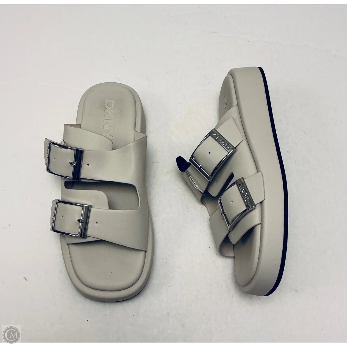 Sandals Heels Platform By Dkny In Cream, Size: 9