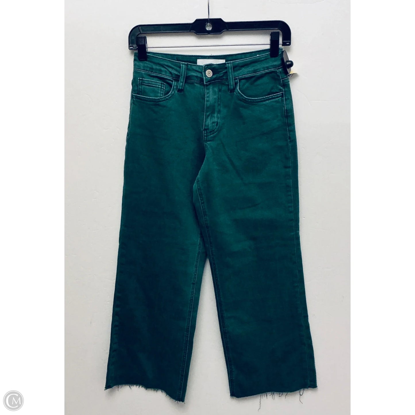 Jeans Cropped By Vervet In Green, Size: 0