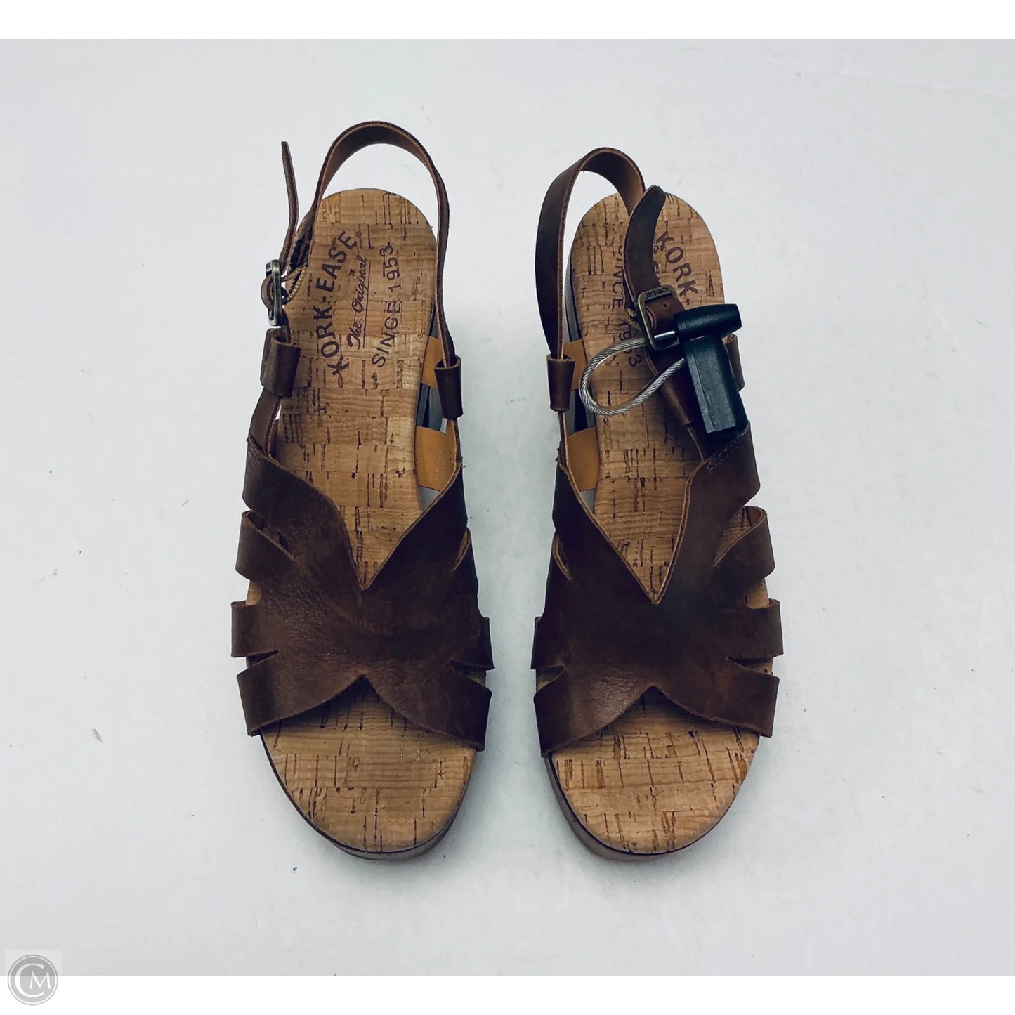 Sandals Heels Block By Kork Ease In Brown, Size: 6
