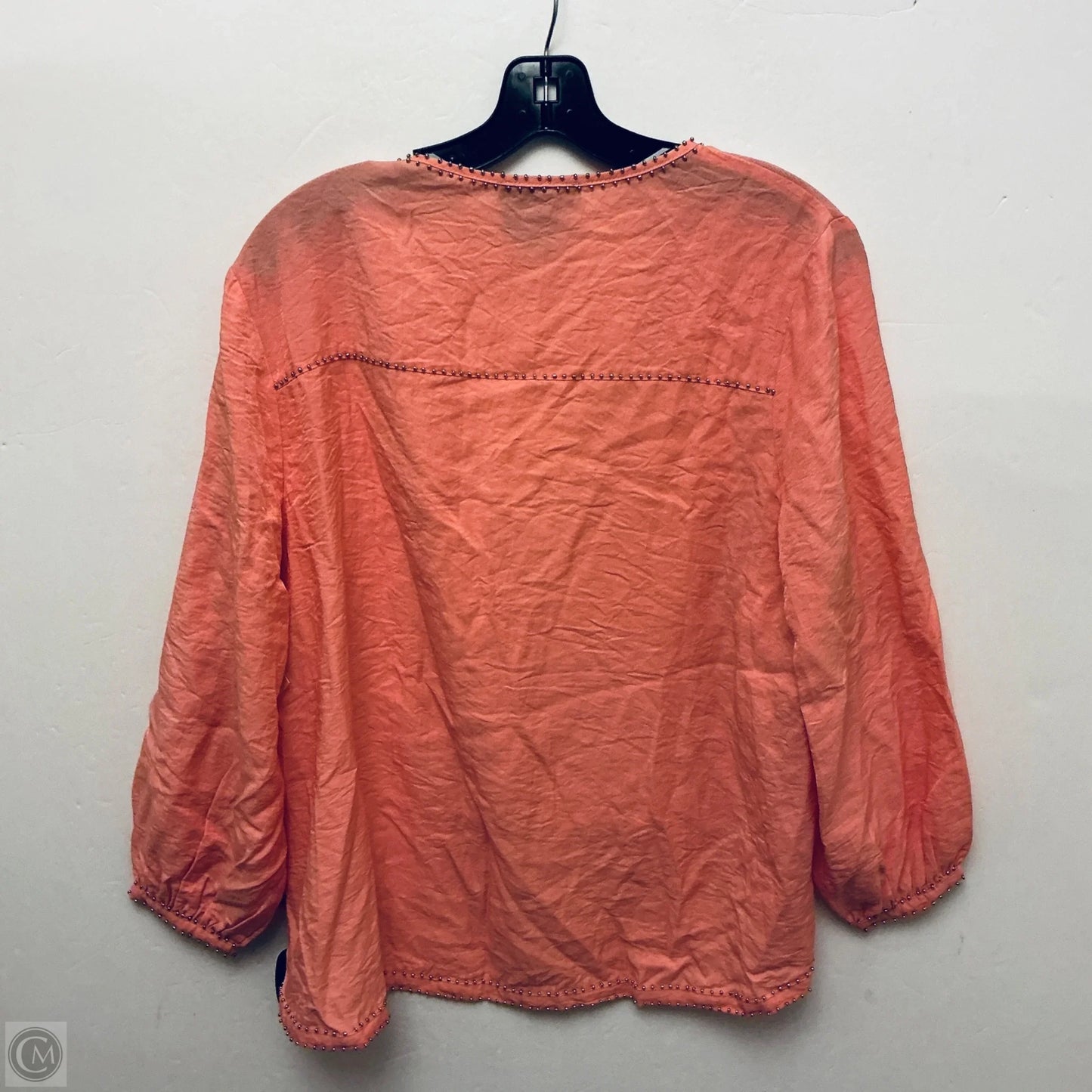 Top Long Sleeve Basic By Clothes Mentor In Orange, Size: S