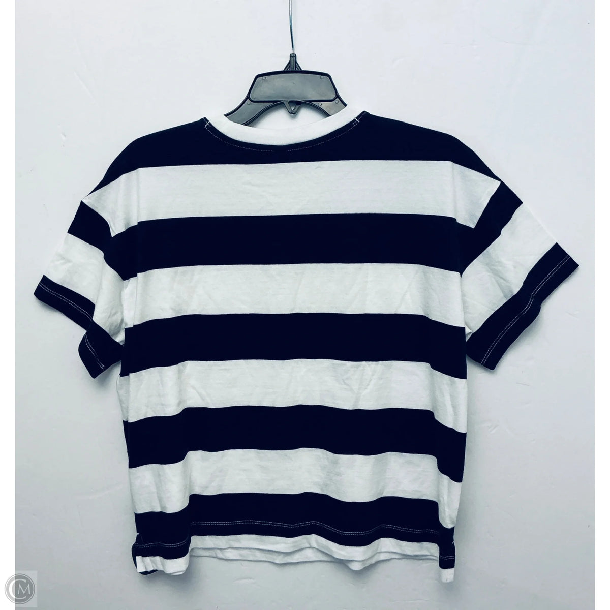 Top Short Sleeve By Old Navy In Striped Pattern, Size: M
