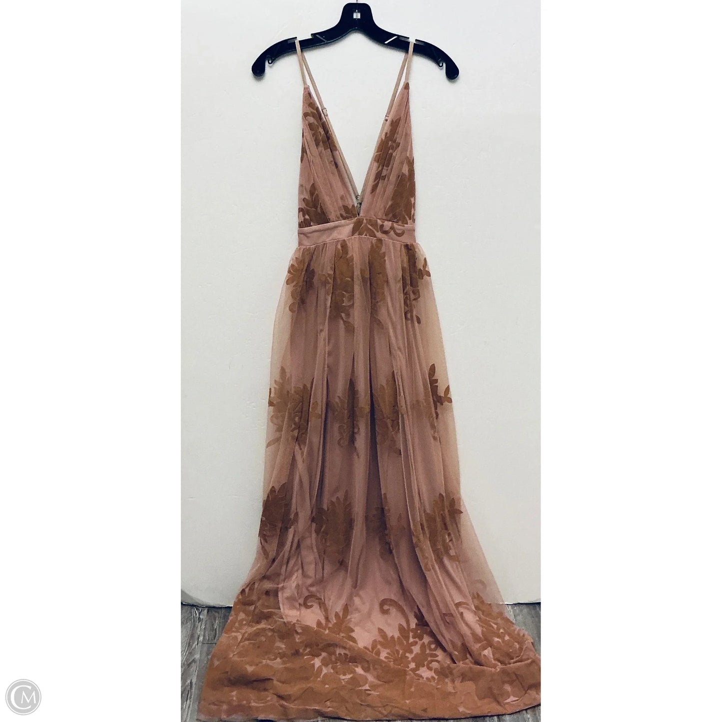 Dress Party Long By Clothes Mentor In Brown, Size: L