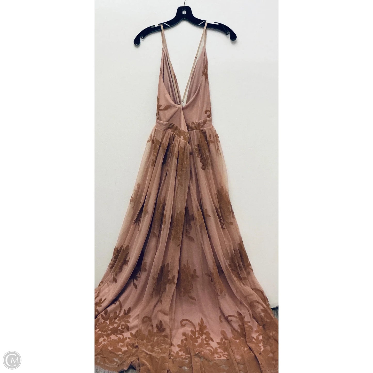 Dress Party Long By Clothes Mentor In Brown, Size: L