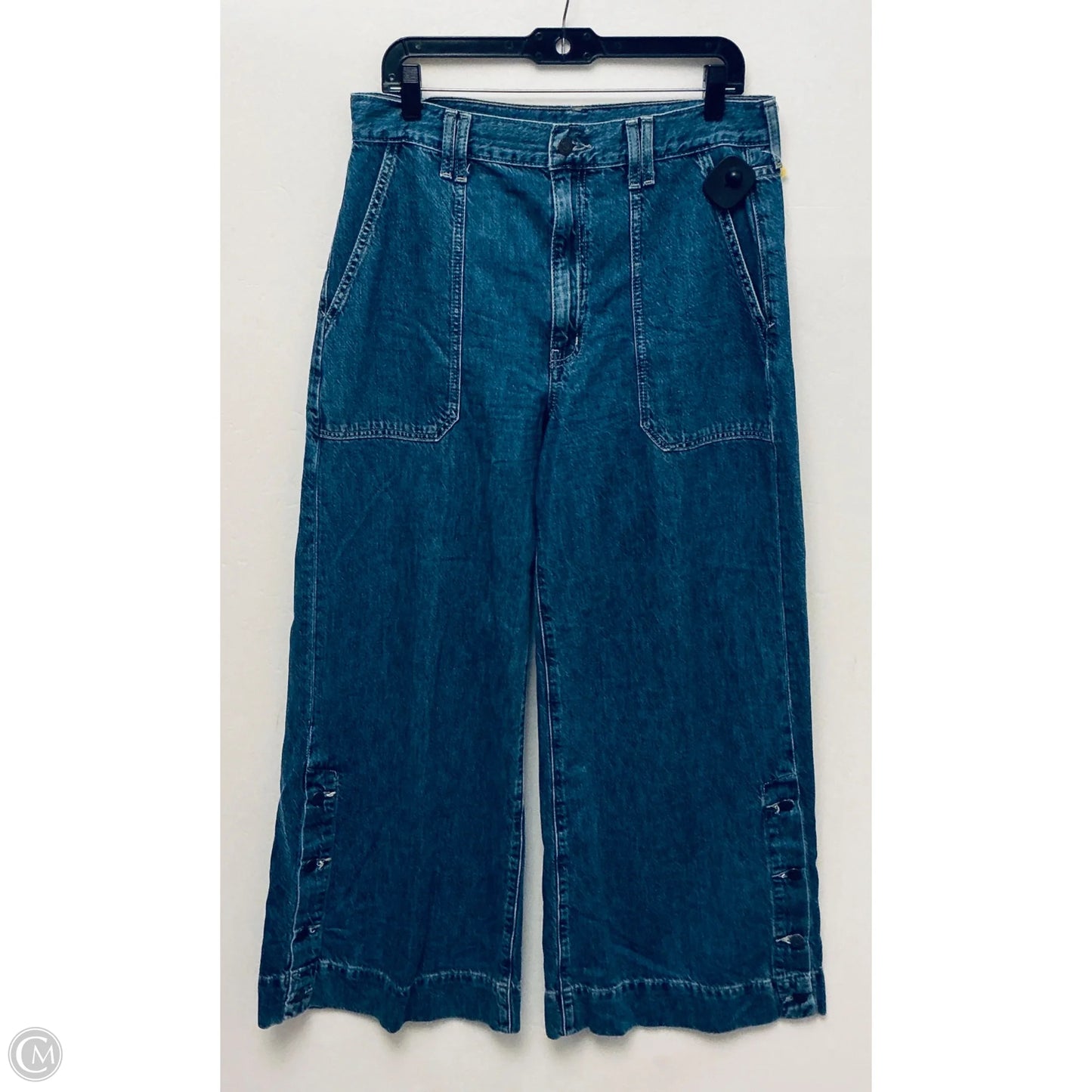 Jeans Wide Leg By Clothes Mentor In Blue Denim, Size: 12