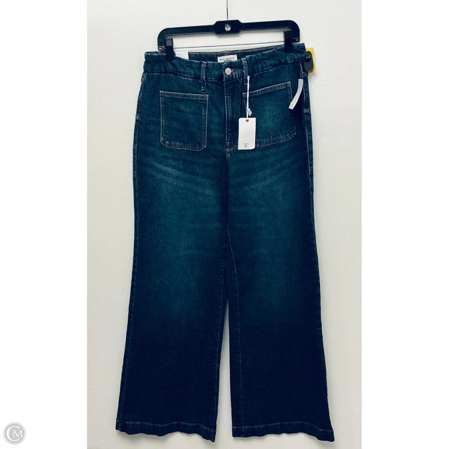 Jeans Wide Leg By Good American In Blue Denim, Size: 12