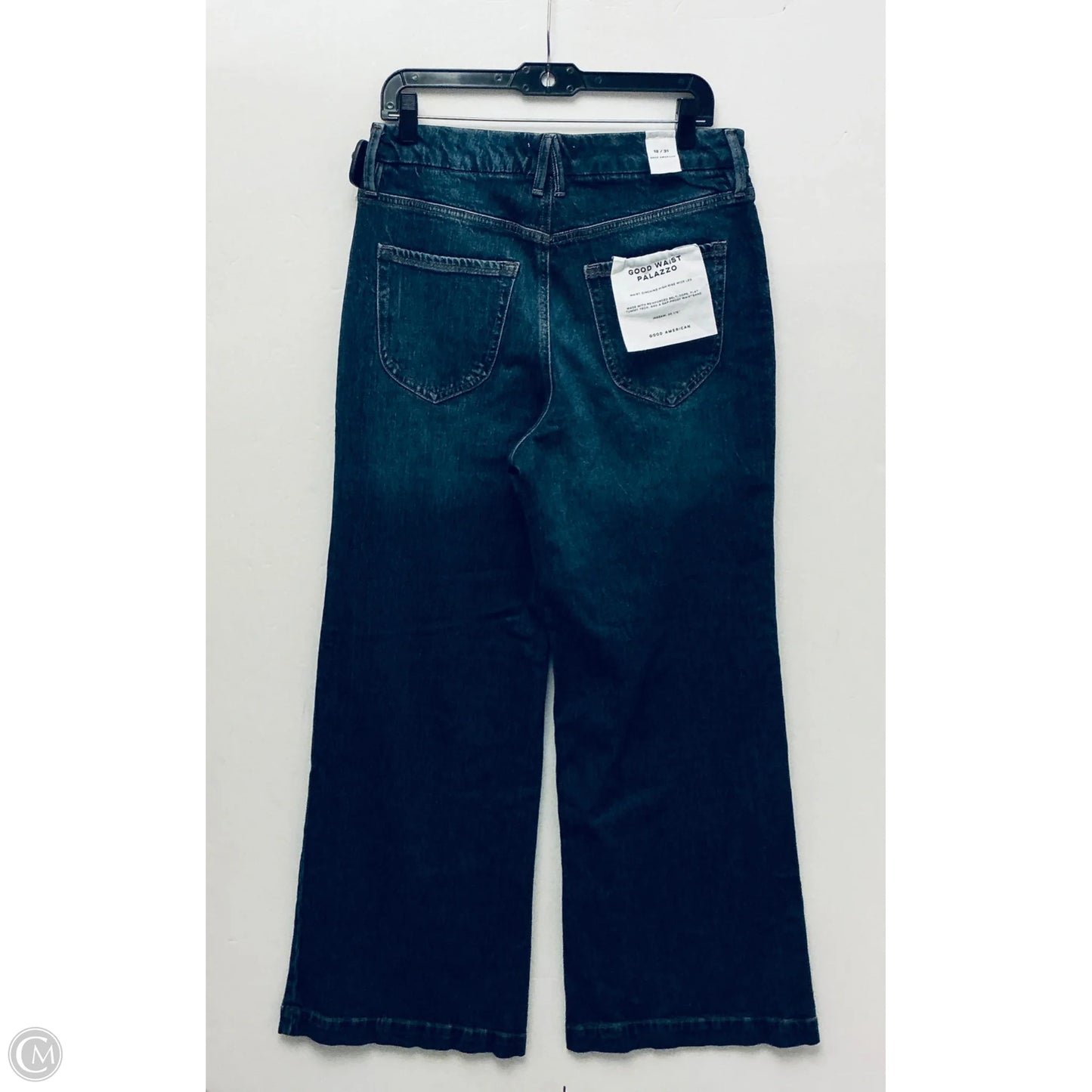 Jeans Wide Leg By Good American In Blue Denim, Size: 12