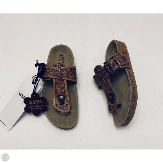 Sandals Flats By Myra In Brown, Size: 6