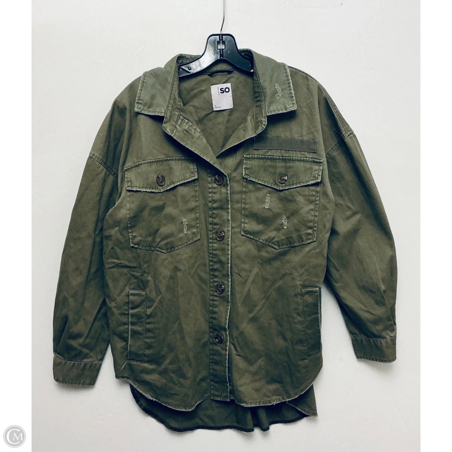 Jacket Shirt By So In Green, Size: S