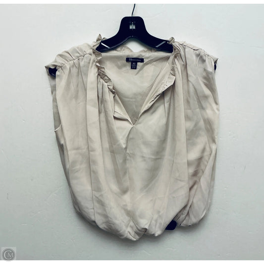 Top Sleeveless By Versona In Tan, Size: Xs