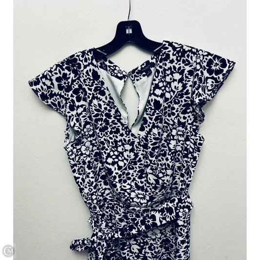 Romper By Ann Taylor In Blue & White, Size: S