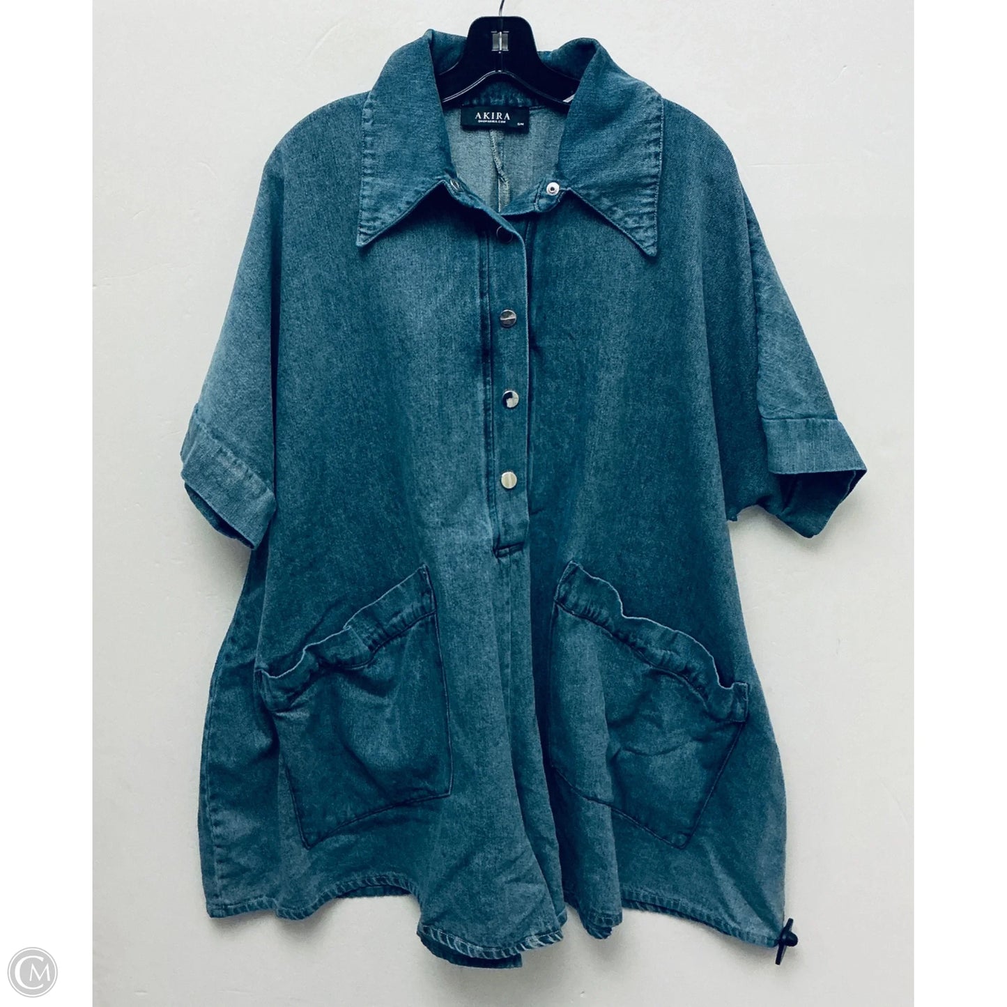 Romper By Akira In Blue Denim, Size: M