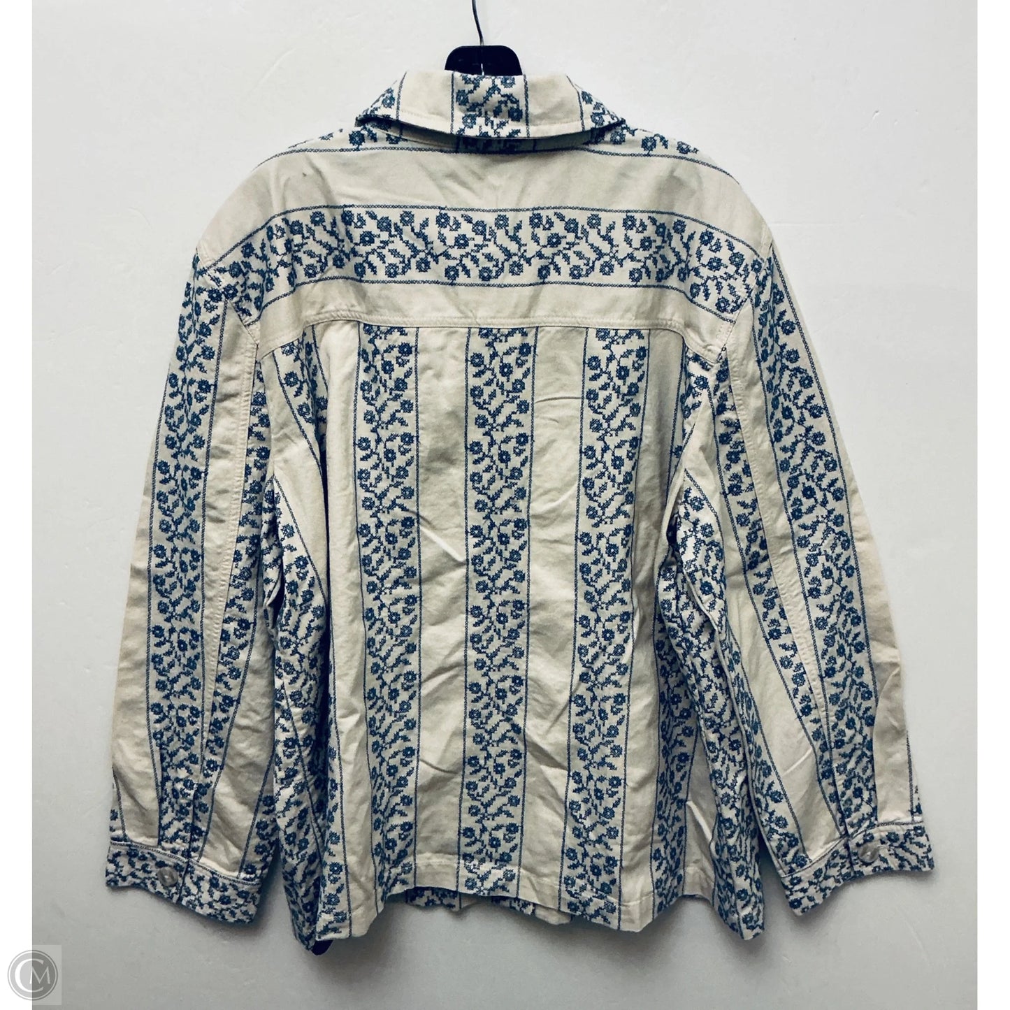 Jacket Shirt By Loft In Tan Denim, Size: Xl