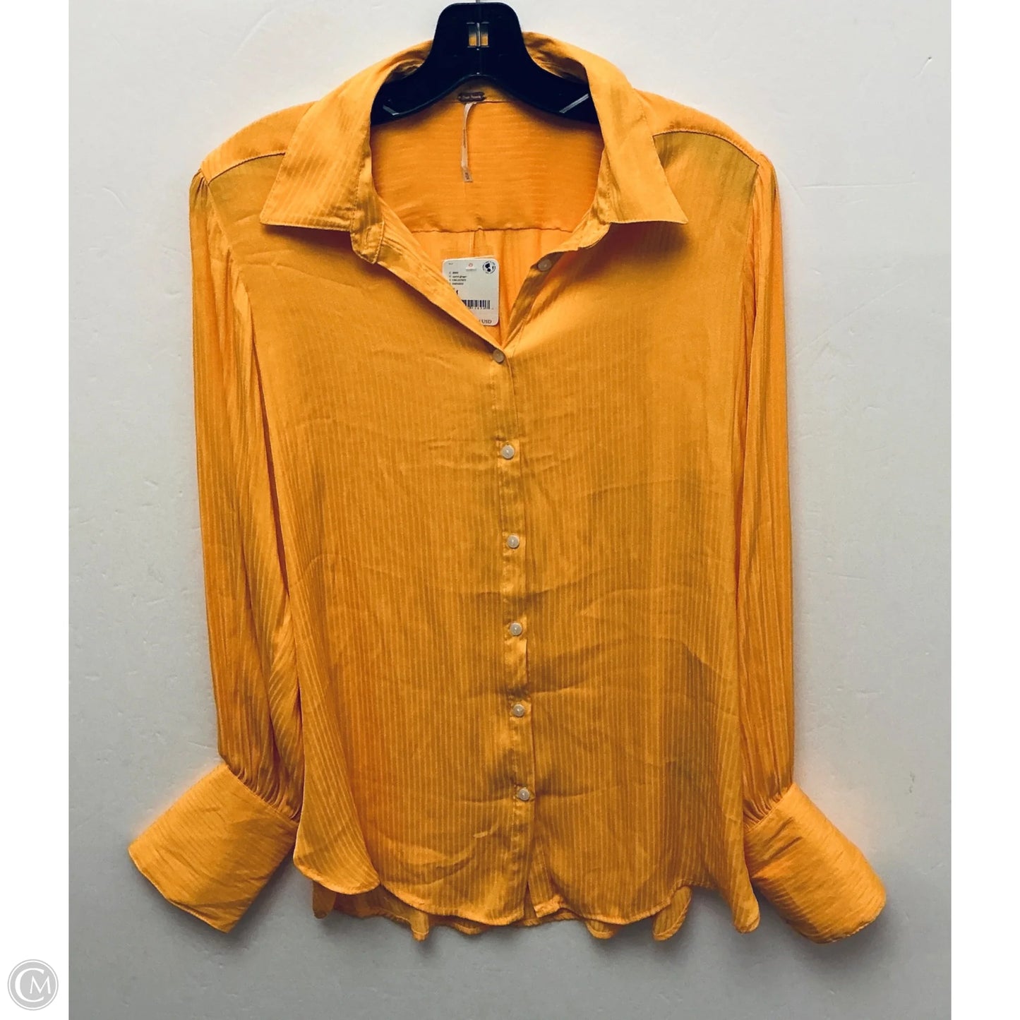 Top Long Sleeve By Free People In Yellow, Size: M