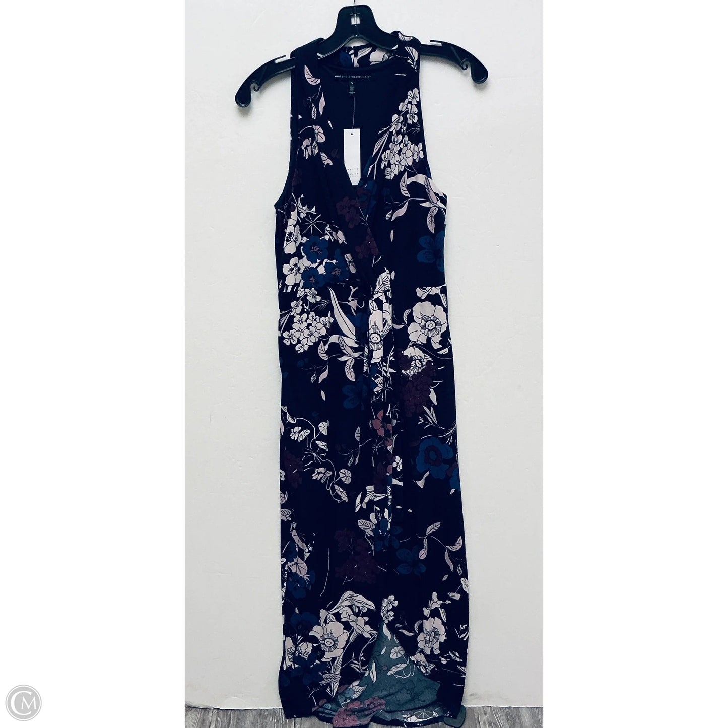 Dress Casual Midi By White House Black Market In Floral Print, Size: M
