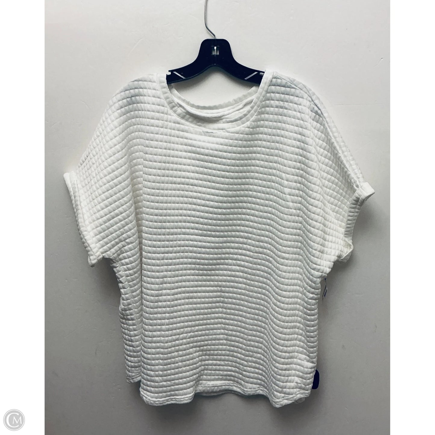 Top Short Sleeve Basic By Clothes Mentor In White, Size: 4x