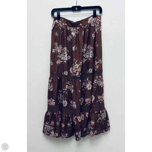 Skirt Maxi By Cider In Brown, Size: M