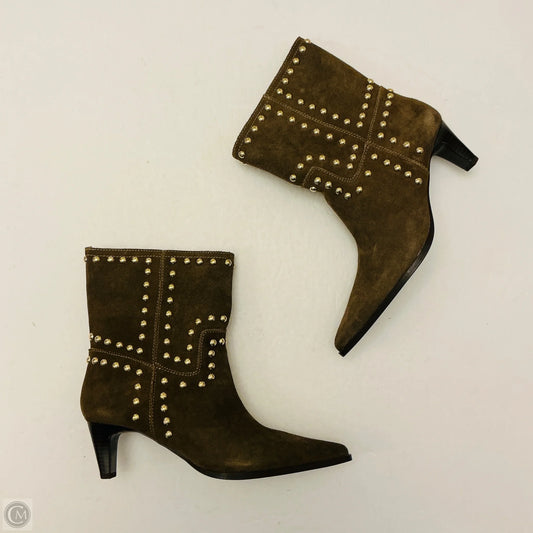 Boots Ankle Heels By Zara In Green, Size: 9