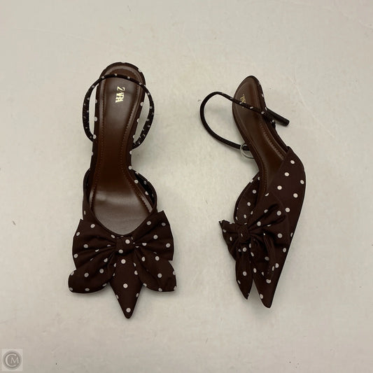 Shoes Heels Stiletto By Zara In Polkadot Pattern, Size: 8