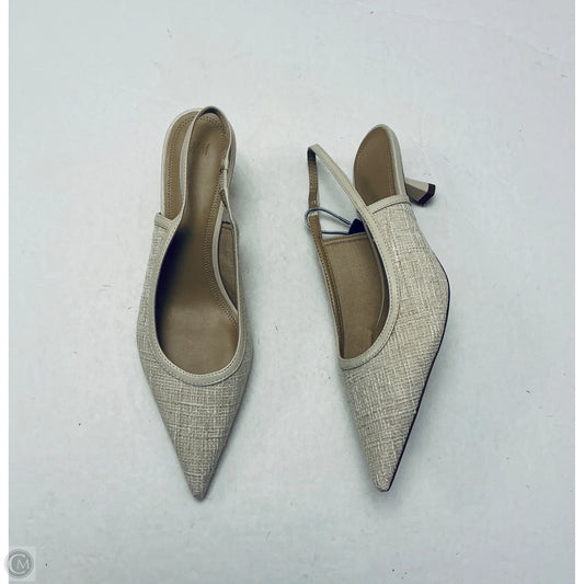 Shoes Heels Kitten By H&m In Cream, Size: 9