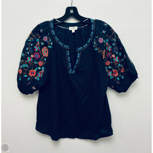 Top Short Sleeve By Umgee In Navy, Size: M