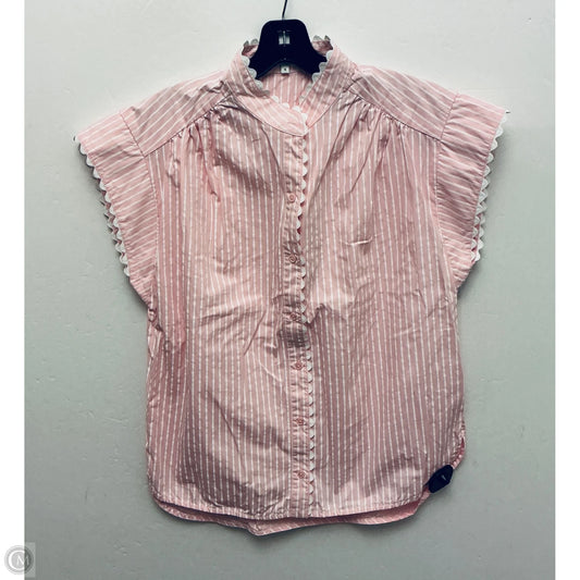 Top Short Sleeve By English Factory In Striped Pattern, Size: L