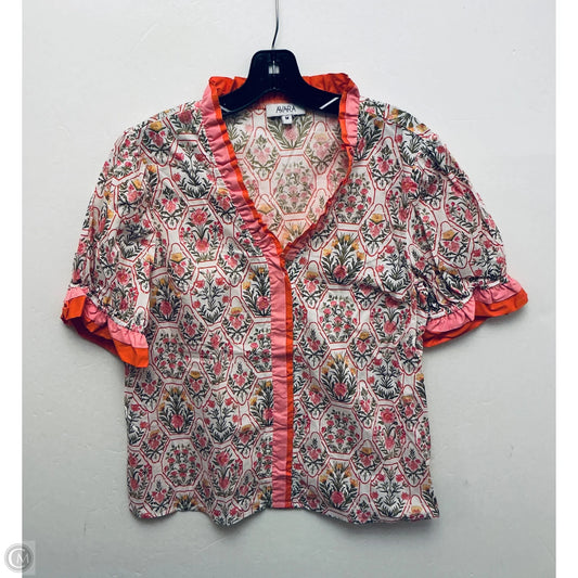 Top Short Sleeve By Avara In Floral Print, Size: M