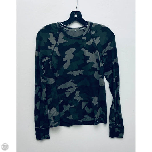Top Long Sleeve By Lululemon In Camouflage Print, Size: M