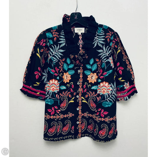 Top Short Sleeve By Umgee In Black, Size: M