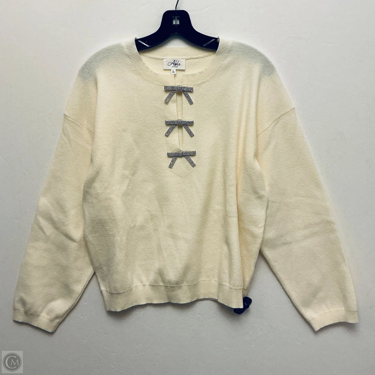 Sweater By Able In White, Size: L