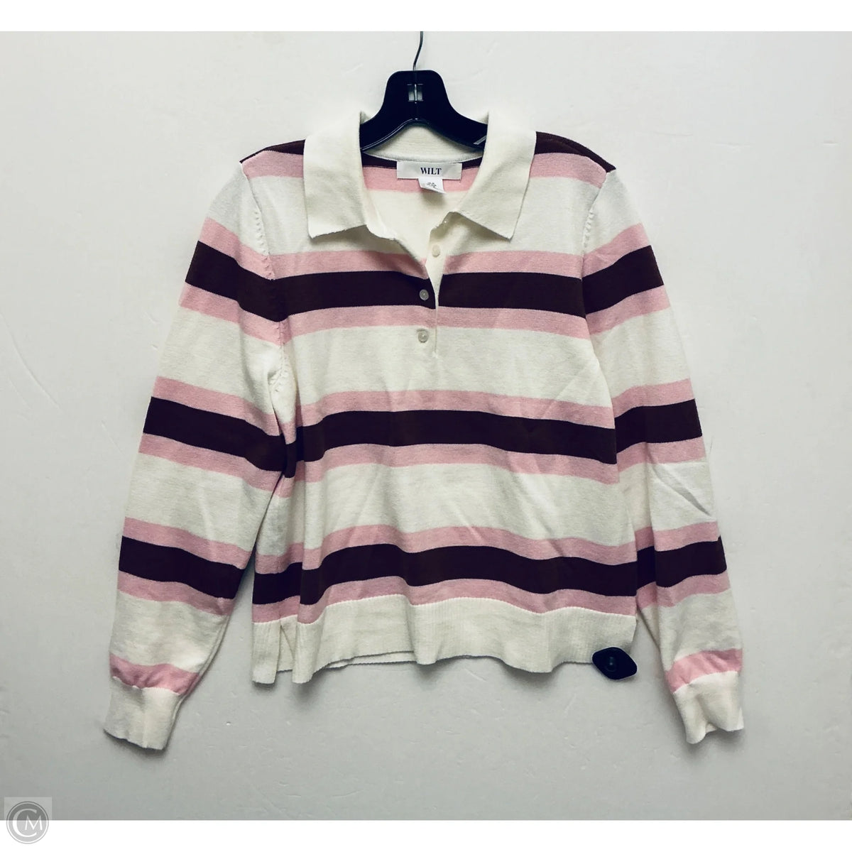 Sweater By Clothes Mentor In Striped Pattern, Size: M