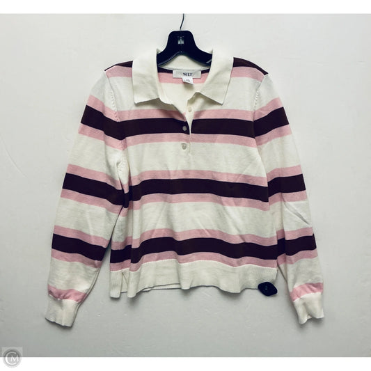 Sweater By Clothes Mentor In Striped Pattern, Size: M