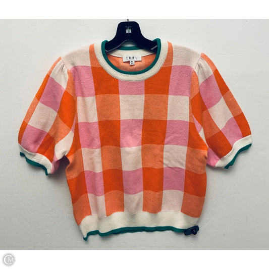 Sweater Short Sleeve By Thml In Checkered Pattern, Size: Xl